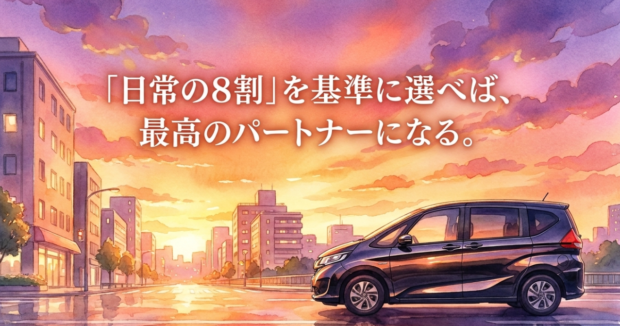 フリード7人乗りは日常の8割を基準に選ぶと満足度が高いことを示すまとめ画像