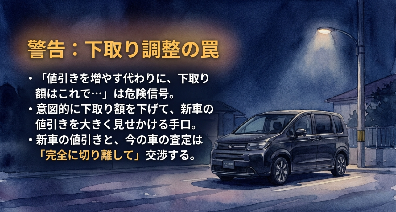 フリードの値引き交渉で下取り額を調整される罠への注意点