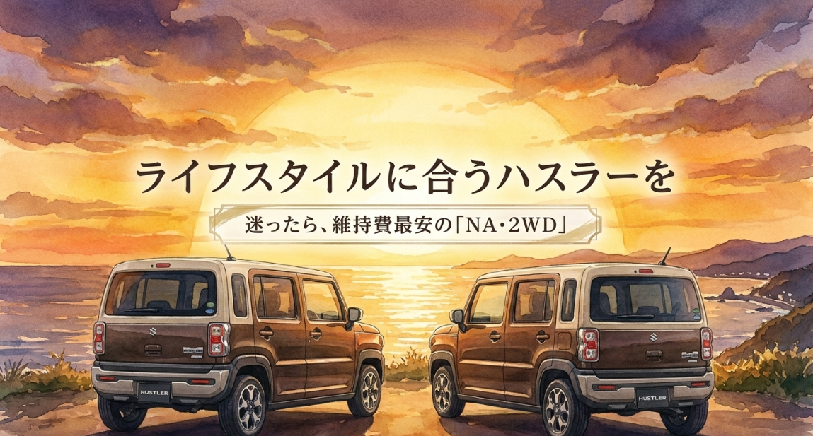 ライフスタイルに合うハスラー選びと維持費重視のNA・2WD