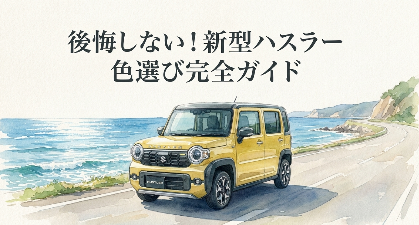 後悔しない新型ハスラーの色選び完全ガイドの表紙スライド