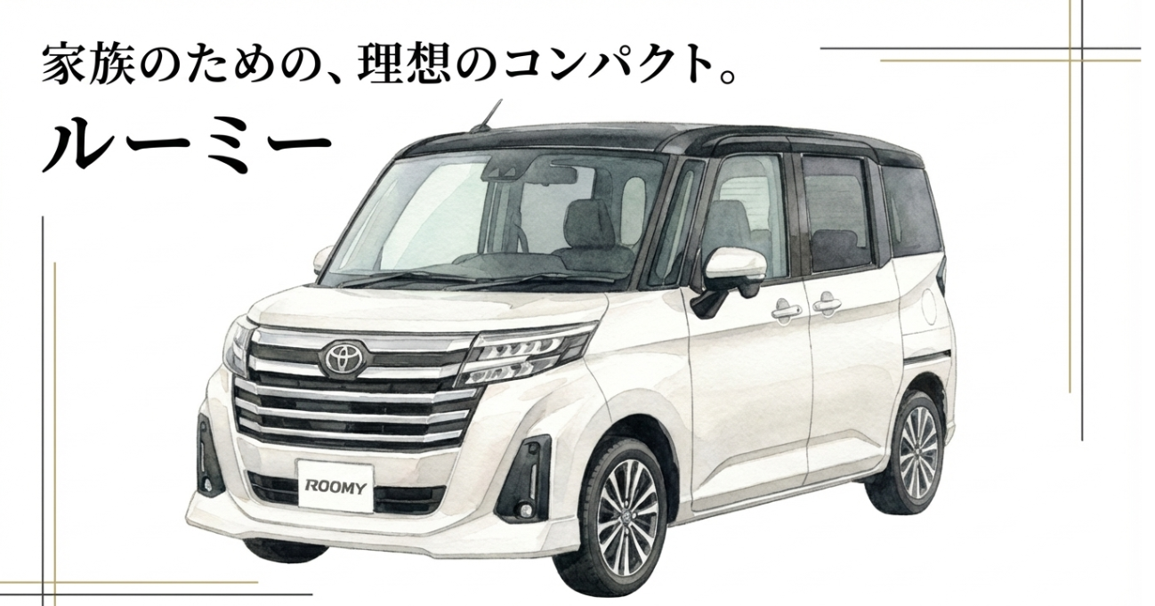 家族向けコンパクトカーとしてのトヨタ ルーミーの外観イメージ