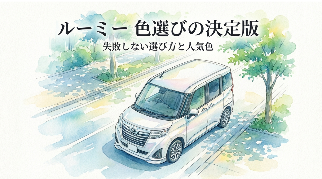 ルーミーの色選びの決定版（失敗しない選び方と人気色）の表紙イメージ