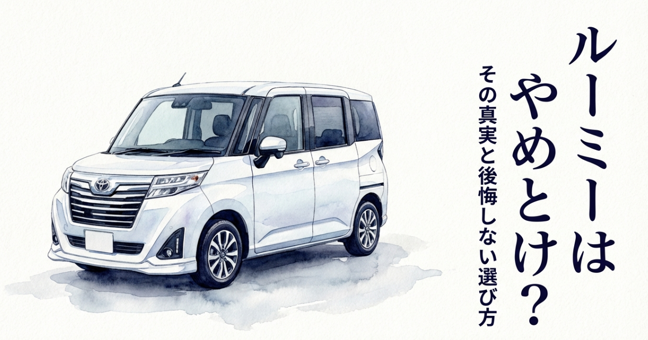 ルーミーはやめとけと言われる理由と後悔しない選び方をテーマにした表紙スライド