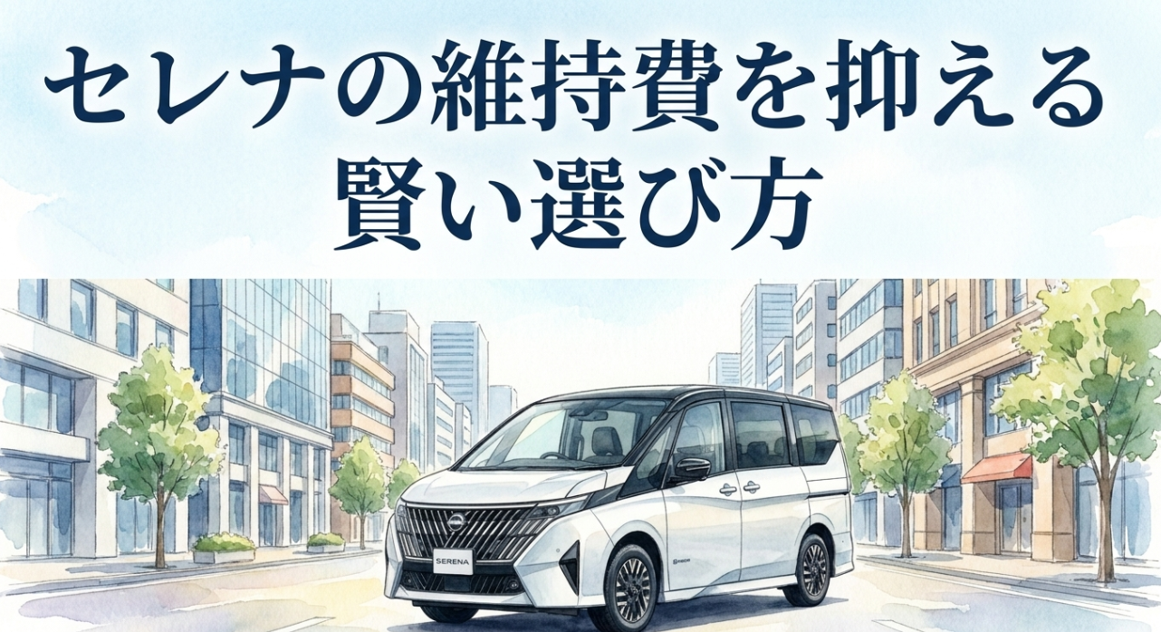 セレナの維持費を抑える賢い選び方を解説するタイトルスライド