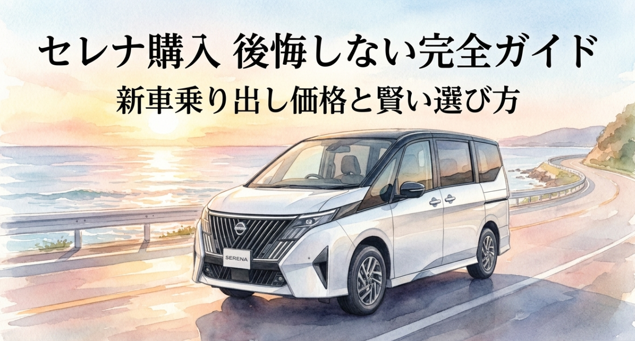 セレナの新車乗り出し価格と後悔しない選び方を解説するアイキャッチ画像