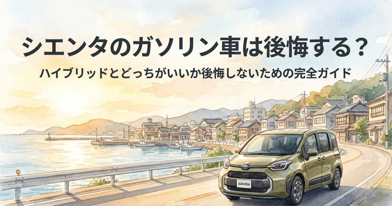 シエンタのガソリン車は後悔する？