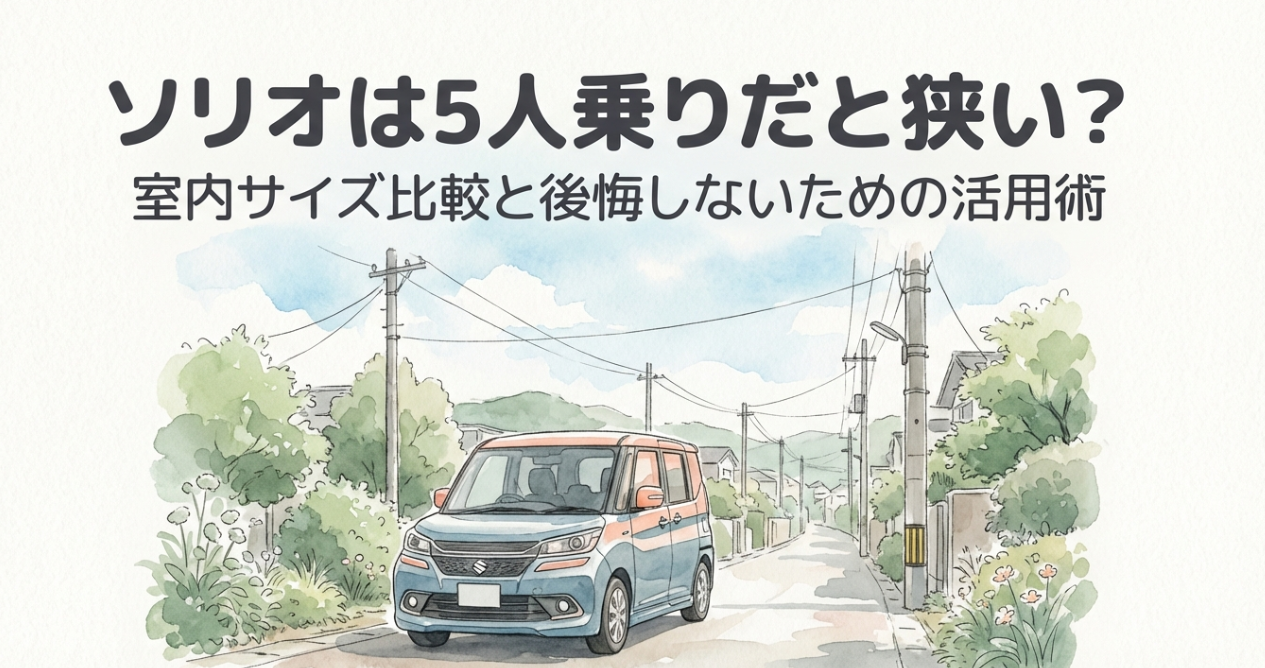 ソリオは5人乗りだと狭い？