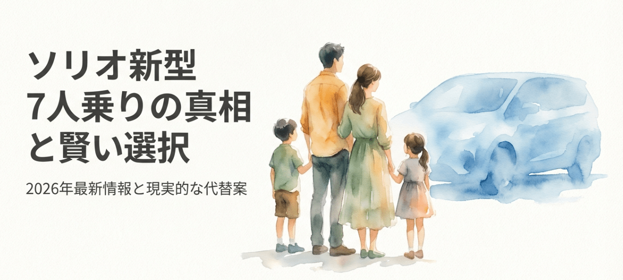ソリオ新型7人乗りの真相と賢い選択 2026年最新情報