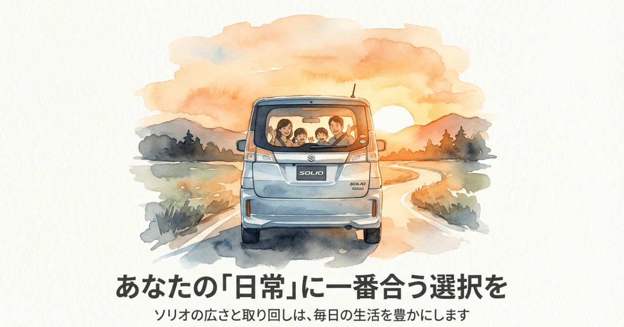 まとめ：あなたの日常に一番合う選択を。ソリオの広さと取り回しの良さ