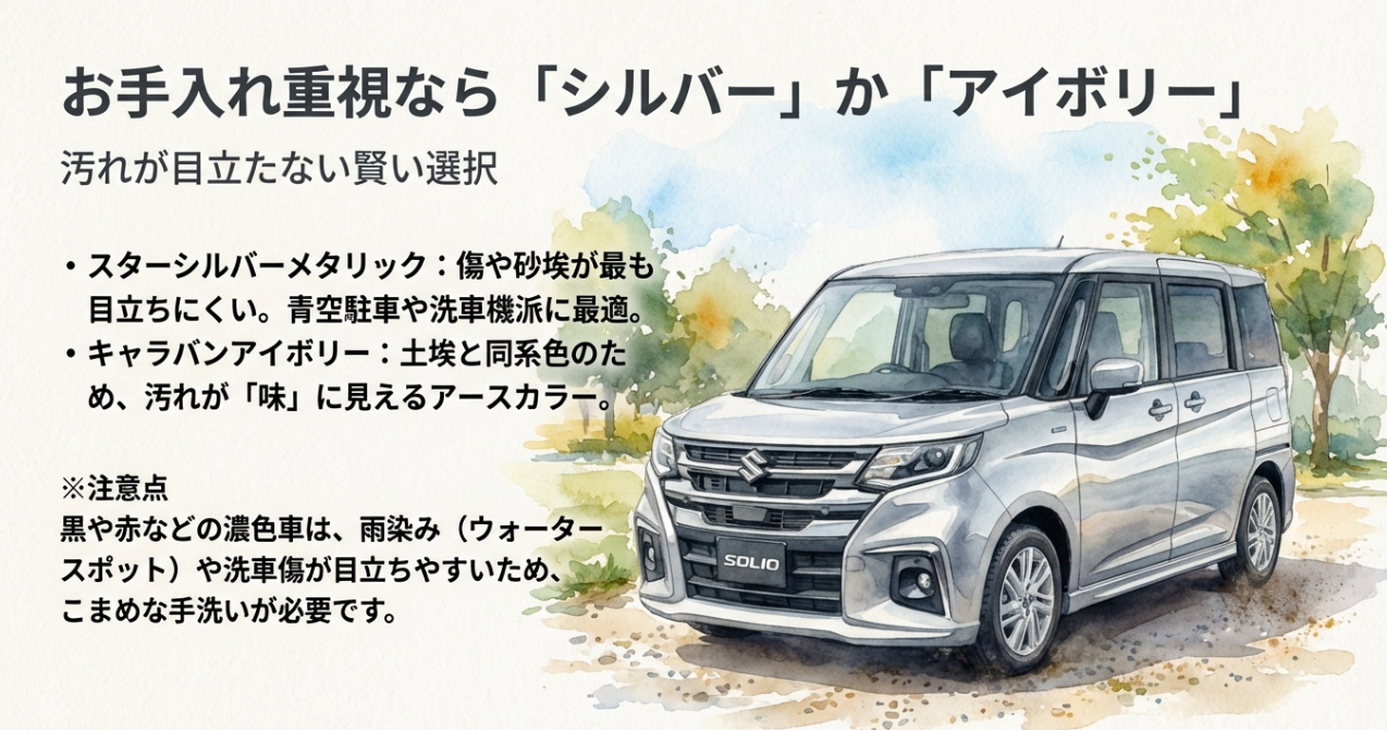 お手入れ重視で選ぶシルバーとアイボリーの解説と、濃色車を選ぶ際の注意点まとめ