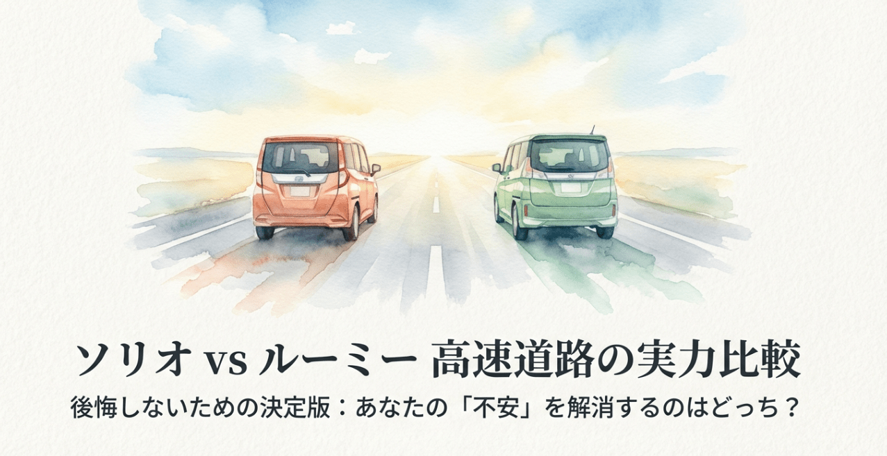 ソリオとルーミーの高速道路走行の実力比較。後悔しないための決定版