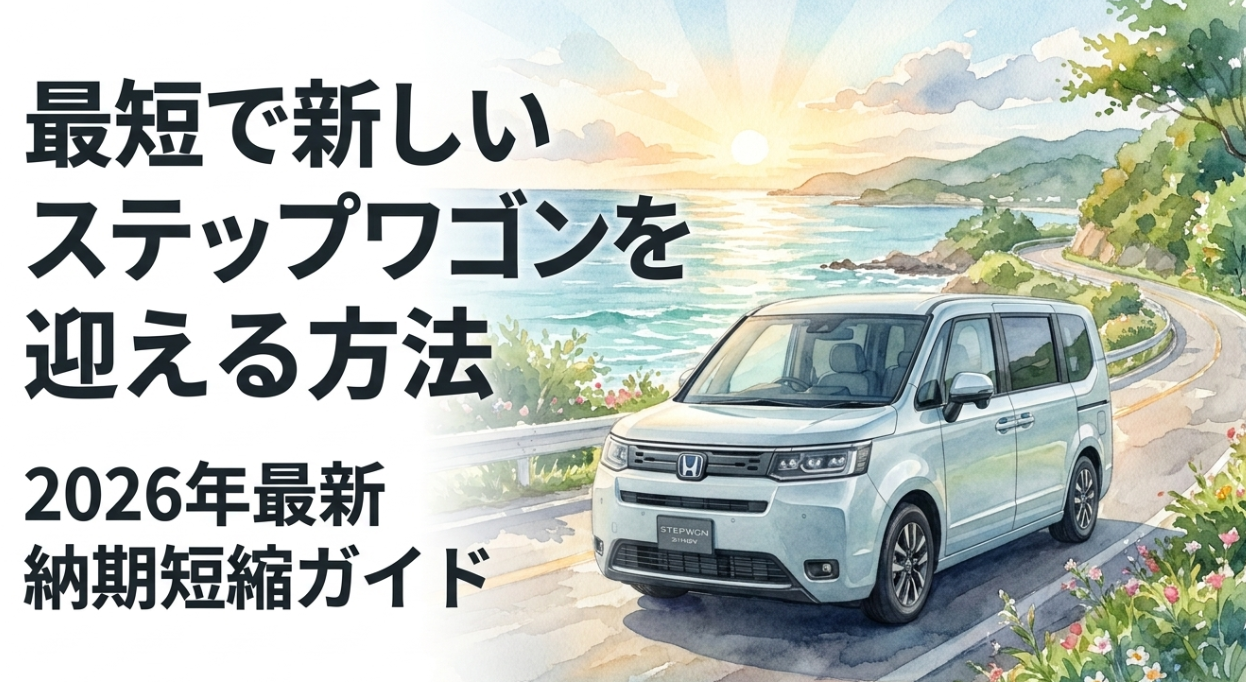 2026年最新のステップワゴン納期短縮ガイドを紹介する表紙スライド