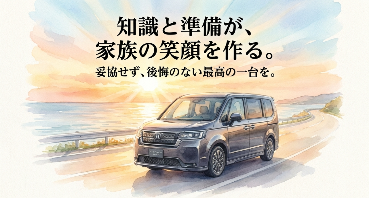 知識と準備で家族が満足するステップワゴン選びを目指す締めくくりのスライド