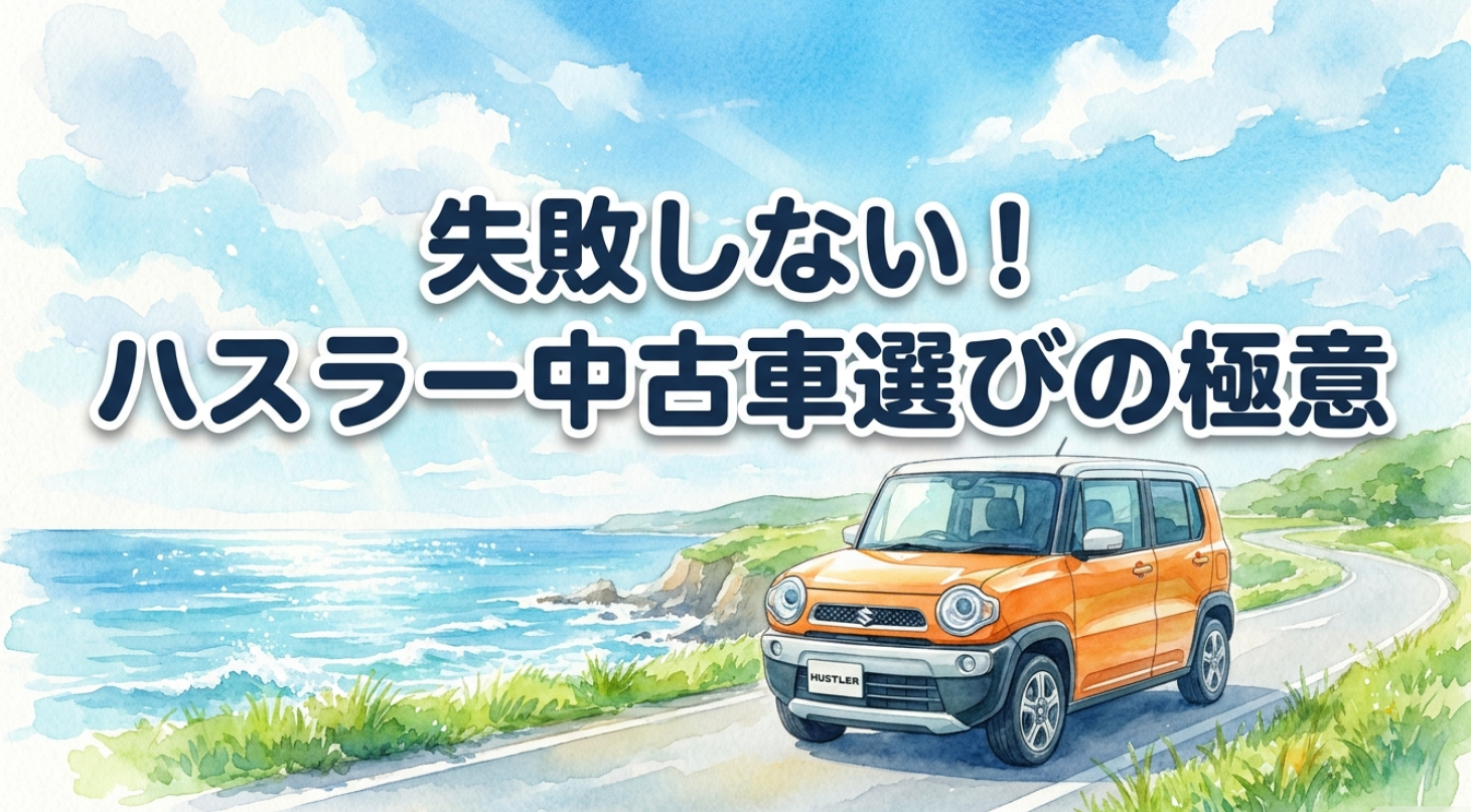 失敗しないハスラー中古車選びのポイントを解説するガイド