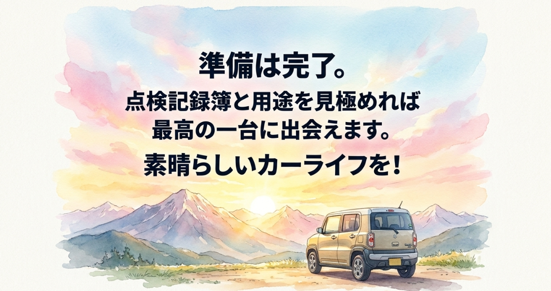 点検記録簿と使用目的を確認して最適な中古ハスラーを選ぶためのまとめ