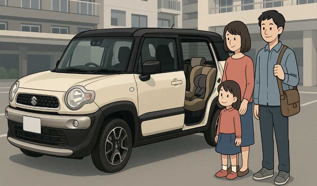 クロスビー室内の広さとチャイルドシートの取付