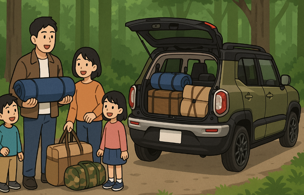 クロスビー積載性や荷室の広さはキャンプに不向き？